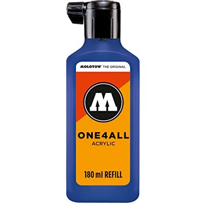 Molotow ONE4ALL Refill Acryl, Farbe 204 echtblau 180 ml, Nachfülltinte für Permanentmarker Molotow ONE4ALL Refill Acryl, Farbe 204 echtblau 180 ml, Nachfülltinte für Permanentmarker