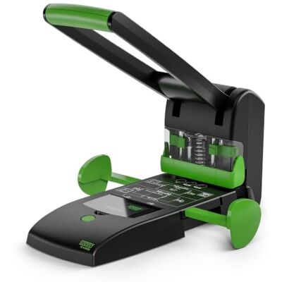 Novus B 2200 re+new Locher, 200 Blatt, 2-fach/4-fach Lochung, Schwarz-Grün Vollmetall-Blocklocher mit Kunststoffummantelung aus 71 % recyceltem Kunststoff, Automatisch zentrierender Papieranschlag Novus B 2200 re+new Locher, 200 Blatt, 2-fach/4-fach Lochung, Schwarz-Grün Vollmetall-Blocklocher mit Kunststoffummantelung aus 71 % recyceltem Kunststoff, Automatisch zentrierender Papieranschlag