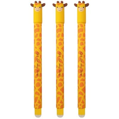 Eberhard Faber 599037 Tintenroller radierbar Giraffe, 3 Animal Erase it Stifte, Gelschreiber blau 0,7 mm Eberhard Faber 599037 Tintenroller radierbar Giraffe, 3 Animal Erase it Stifte, Gelschreiber blau 0,7 mm