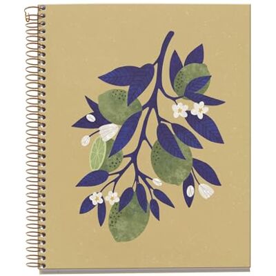 Miquelrius Recyceltes A5-Notizbuch 4 farbige Streifen Horizontale Streifen 7 mm 120 Blatt Spirale Sweet Fruits Kollektion Zitronenständer Miquelrius Recyceltes A5-Notizbuch 4 farbige Streifen Horizontale Streifen 7 mm 120 Blatt Spirale Sweet Fruits Kollektion Zitronenständer