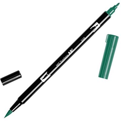 Tombow ABT-249 Fasermaler Dual Brush Pen mit zwei Spitzen, hunter green, 1 Stück (1er Pack) Tombow ABT-249 Fasermaler Dual Brush Pen mit zwei Spitzen, hunter green, 1 Stück (1er Pack)