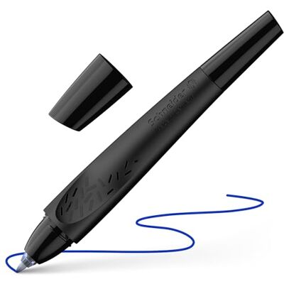Schneider Breeze Tintenroller mit ergonomischem Griff, schwarz Gehäuse aus 90% recyceltem Kunststoff, ausgezeichnet mit dem Umweltzeichen "Blauer Engel", Schreibfarbe königsblau, löschbar Schneider Breeze Tintenroller mit ergonomischem Griff, schwarz Gehäuse aus 90% recyceltem Kunststoff, ausgezeichnet mit dem Umweltzeichen "Blauer Engel", Schreibfarbe königsblau, löschbar