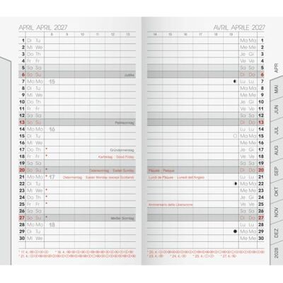BRUNNEN Kalender Monats-Ersatzkalendarium Mod. 751 2027 87×153 mm, Karton, weiß BRUNNEN Kalender Monats-Ersatzkalendarium Mod. 751 2027 87×153 mm, Karton, weiß