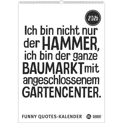 DUMONT Funny Quotes-Kalender 2026 – Typo-Poster im Format 50 x 70 cm – Witziger Wandkalender für Sprüche-Fans & Design-Liebhaber DUMONT Funny Quotes-Kalender 2026 – Typo-Poster im Format 50 x 70 cm – Witziger Wandkalender für Sprüche-Fans & Design-Liebhaber