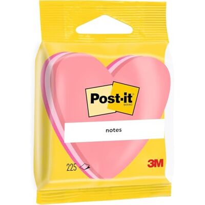 Post-it 2007H Haftnotiz Würfel Stanzformen, 70 x 70 mm, Herz, dreifarbig, 225 Blatt Post-it 2007H Haftnotiz Würfel Stanzformen, 70 x 70 mm, Herz, dreifarbig, 225 Blatt