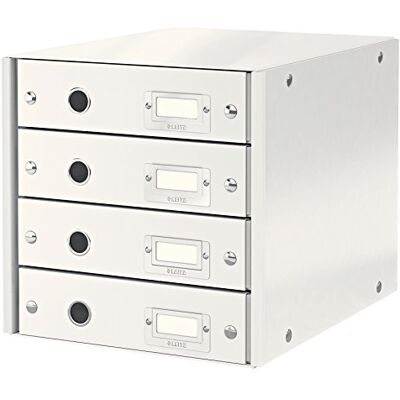 Leitz Click & Store Schubladenset, 4 Schubladen, A4, weiß, 60490001 Leitz Click & Store Schubladenset, 4 Schubladen, A4, weiß, 60490001
