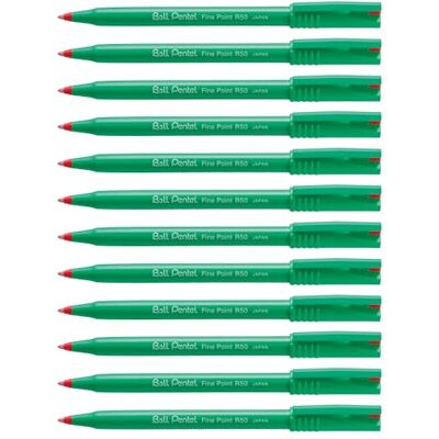 Pentel Tintenroller R50-B Ball 0,4mm, 12 Stück, rot Pentel Tintenroller R50-B Ball 0,4mm, 12 Stück, rot