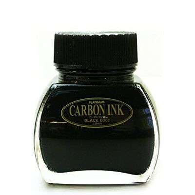 Platinum Kohle-Tintenflasche, 60 ml, Schwarz Platinum Kohle-Tintenflasche, 60 ml, Schwarz