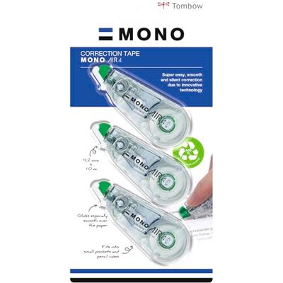 Tombow CT-CA4-3P Korrekturroller MONO air 4, mittiges Abrollen, 4,2 mm x 10 m, Dreierpack Tombow CT-CA4-3P Korrekturroller MONO air 4, mittiges Abrollen, 4,2 mm x 10 m, Dreierpack