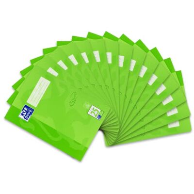 Oxford 400104440 Schulheft Touch 16 Blatt liniert mit Rand in der Farbe mit abgerundeten Ecken, Grassgrün, 15er Pack A4 Oxford 400104440 Schulheft Touch 16 Blatt liniert mit Rand in der Farbe mit abgerundeten Ecken, Grassgrün, 15er Pack A4