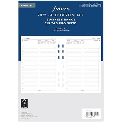 Filofax Kalendereinlage A5 Multi 1 Tag auf 1 Seite deutsch 2027 Filofax Kalendereinlage A5 Multi 1 Tag auf 1 Seite deutsch 2027