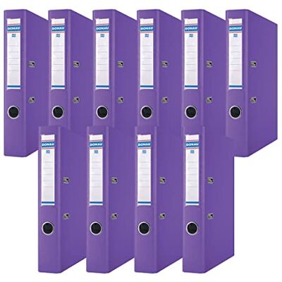DONAU Premium Ordner Schmal 10er Pack/DIN A4 / 5 cm / 10 Stück/Violette/Kunststoffbezug PP/Carton Papier Schlitzordner Büroordner Aktenordner Ringordner/Grünen Punkt DONAU Premium Ordner Schmal 10er Pack/DIN A4 / 5 cm / 10 Stück/Violette/Kunststoffbezug PP/Carton Papier Schlitzordner Büroordner Aktenordner Ringordner/Grünen Punkt