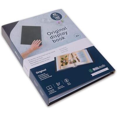 Rillstab A4 Präsentationsmappe für Schule & Projekt Sichtbuch & Präsentationsbuch 80 Transparente Hüllen – Dokumente Organisieren ohne Lochen Schwarz RI99484 Rillstab A4 Präsentationsmappe für Schule & Projekt Sichtbuch & Präsentationsbuch 80 Transparente Hüllen – Dokumente Organisieren ohne Lochen Schwarz RI99484