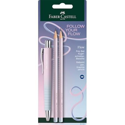 Faber-Castell Schreibset Poly Ball Blushing Sky mit Bleistiften Mit Kugelschreiber Poly Ball und 2 Bleistiften im abgestimmten Design Faber-Castell Schreibset Poly Ball Blushing Sky mit Bleistiften Mit Kugelschreiber Poly Ball und 2 Bleistiften im abgestimmten Design