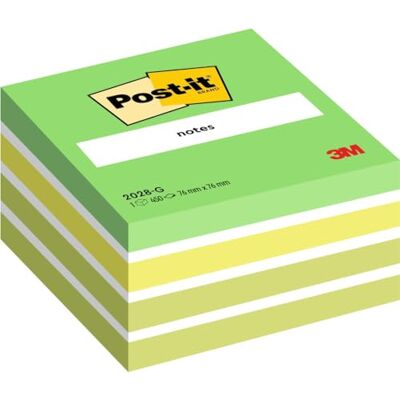 Post-it Notes Würfel, 450 Blatt, 76 mm x 76 mm, Grün, Weiß Selbstklebende Haftnotizen, Praktische Klebezettel für Bürobedarf, Meetings, Erinnerungen, To-Do-Listen und zum Organisieren Post-it Notes Würfel, 450 Blatt, 76 mm x 76 mm, Grün, Weiß Selbstklebende Haftnotizen, Praktische Klebezettel für Bürobedarf, Meetings, Erinnerungen, To-Do-Listen und zum Organisieren