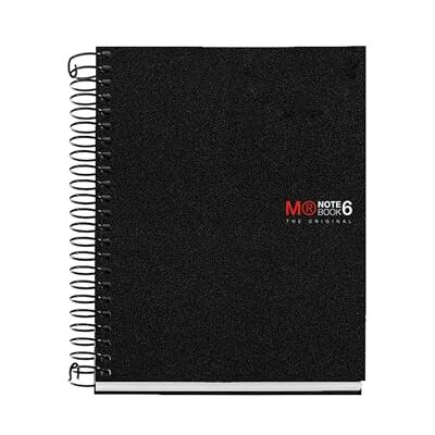 Miquelrius A6 kariertes Notizbuch 5 mm, 150 Blatt con 6 Farbbändern, extraopakes 70 g/m² Papier, robuste Polypropylenumschläge ohne Lochungen, Notebook The Originals, Schwarz Miquelrius A6 kariertes Notizbuch 5 mm, 150 Blatt con 6 Farbbändern, extraopakes 70 g/m² Papier, robuste Polypropylenumschläge ohne Lochungen, Notebook The Originals, Schwarz
