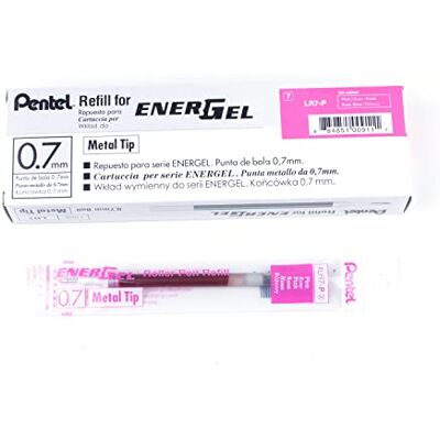 Pentel EnerGel LR7 Nachfüllmine für 0.7 mm Gelschreiber, pink (12 Stück) Pentel EnerGel LR7 Nachfüllmine für 0.7 mm Gelschreiber, pink (12 Stück)