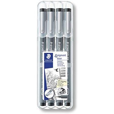 Staedtler Pigment Liner 308 Fineliner – Schwarz, 4er Box Dokumentenecht, wasserfest – zum Zeichnen, Skizzieren & Schreiben – Art.-Nr. 308 WP4 Staedtler Pigment Liner 308 Fineliner – Schwarz, 4er Box Dokumentenecht, wasserfest – zum Zeichnen, Skizzieren & Schreiben – Art.-Nr. 308 WP4