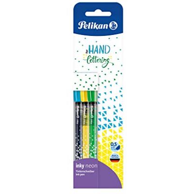 Pelikan 817097 Tintenschreiber Inky 273 Neon, 3 Stück, lose, Mehrfarbig Pelikan 817097 Tintenschreiber Inky 273 Neon, 3 Stück, lose, Mehrfarbig