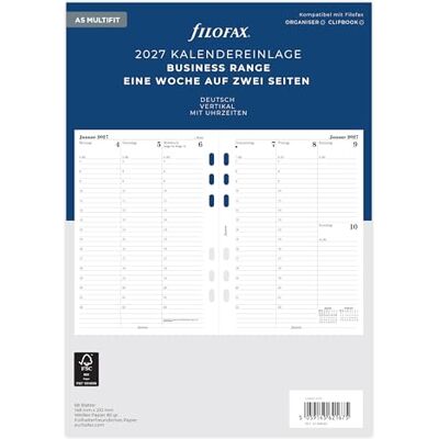 Filofax Kalendereinlage A5 Multi 1 Woche auf 2 Seiten deutsch 2027 Filofax Kalendereinlage A5 Multi 1 Woche auf 2 Seiten deutsch 2027