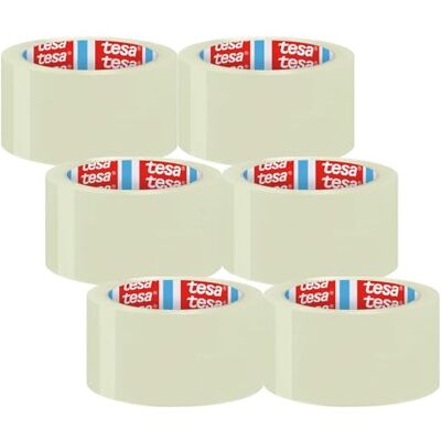 tesa pack UNIVERSAL Packband 66 m x 50 mm transparent 6 Rollen Paketklebeband aus PP-Folie Paketband für geräuscharmes Abrollen lösungsmittelfreies Klebeband mit starker Klebkraft tesa pack UNIVERSAL Packband 66 m x 50 mm transparent 6 Rollen Paketklebeband aus PP-Folie Paketband für geräuscharmes Abrollen lösungsmittelfreies Klebeband mit starker Klebkraft