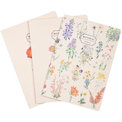 Grupo Erik Botanical Wild Flowers Notizbücher A5 3er Pack Notizbuch klein A5-1 Notizbuch Liniert 1 Dotted 1 Blanko Notizblock A5 Grupo Erik Botanical Wild Flowers Notizbücher A5 3er Pack Notizbuch klein A5-1 Notizbuch Liniert 1 Dotted 1 Blanko Notizblock A5