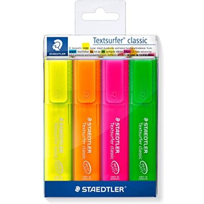 Staedtler 364 P WP4 Textsurfer classic rainbow colours Textmarker Promotion-Etui 3 Stück + 1 Gratis Staedtler 364 P WP4 Textsurfer classic rainbow colours Textmarker Promotion-Etui 3 Stück + 1 Gratis