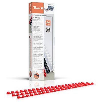 Peach Plastikbinderücken A4-6mm 25 Blatt 100 Stück rot PB406-03 Peach Plastikbinderücken A4-6mm 25 Blatt 100 Stück rot PB406-03