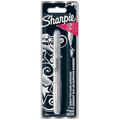 Sharpie Metallic-Permanentmarker Marker Stifte mit feiner Spitze Silber Tinte 1 Stück Sharpie Metallic-Permanentmarker Marker Stifte mit feiner Spitze Silber Tinte 1 Stück