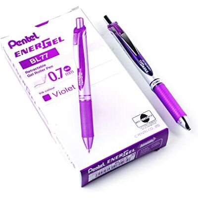 Pentel EnerGel XM BL77 Gelschreiber mit Druckmechanik, violett (12 Stück) Pentel EnerGel XM BL77 Gelschreiber mit Druckmechanik, violett (12 Stück)