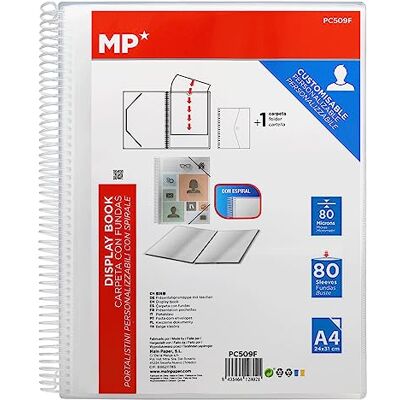 MP Ordner mit Ringen, 80 A4-Hüllen mit personalisierbarem Deckblatt MP Ordner mit Ringen, 80 A4-Hüllen mit personalisierbarem Deckblatt