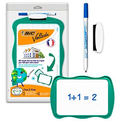 BIC Whiteboard Velleda recycled 21x31cm + stift + wisser BIC Whiteboard Velleda recycled 21x31cm + stift + wisser