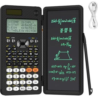 NEWYES Wiederaufladbarer Wissenschaftlicher Taschenrechner mit Notizblock 991ES Schwarz Wissenschaftsrechner mit Schreibtablett Faltbare wissenschaftliche Taschenrechner für High School College Studenten NEWYES Wiederaufladbarer Wissenschaftlicher Taschenrechner mit Notizblock 991ES Schwarz Wissenschaftsrechner mit Schreibtablett Faltbare wissenschaftliche Taschenrechner für High School College Studenten