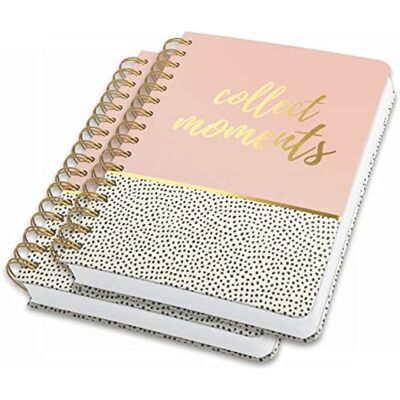 Sigel Spiralblock Jolie A5 dotted Bullet Journal Rosa Weiß 2er Pack JN601/2, 240 Seiten, 120 g Papier, vegan, nachhaltiges Papier Sigel Spiralblock Jolie A5 dotted Bullet Journal Rosa Weiß 2er Pack JN601/2, 240 Seiten, 120 g Papier, vegan, nachhaltiges Papier