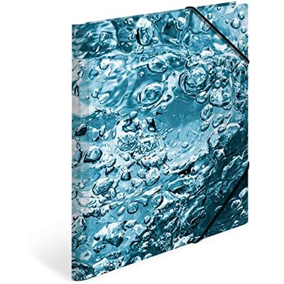 HERMA Sammelmappe A4 Natur Wasser, Kinder Eckspanner-Mappe aus Pappe mit haptischer Veredelung, Motiv, Gummizug, Innenklappen und Innendruck für Jungen und Mädchen HERMA Sammelmappe A4 Natur Wasser, Kinder Eckspanner-Mappe aus Pappe mit haptischer Veredelung, Motiv, Gummizug, Innenklappen und Innendruck für Jungen und Mädchen