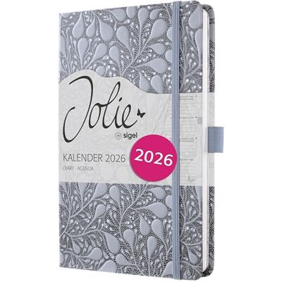 Sigel J6361 Wochenkalender 2026 ca. A5, blau, Hardcover, Gummiband, Stiftschlaufe, Einstecktasche, 174 Seiten, vegan, Buchkalender, Terminplaner Taschenkalender Jolie Sigel J6361 Wochenkalender 2026 ca. A5, blau, Hardcover, Gummiband, Stiftschlaufe, Einstecktasche, 174 Seiten, vegan, Buchkalender, Terminplaner Taschenkalender Jolie