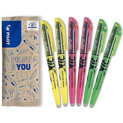 PILOT FriXion Light, radierbarer Textmarker, 6er Set (Neongelb, Neonpink, Grün) PILOT FriXion Light, radierbarer Textmarker, 6er Set (Neongelb, Neonpink, Grün)