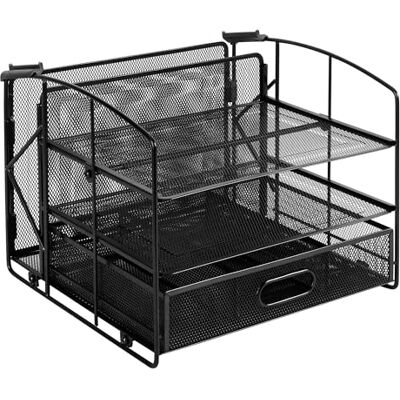 Amazon Basics Schreibtisch-Organizer, schwarz Rechteckig Amazon Basics Schreibtisch-Organizer, schwarz Rechteckig
