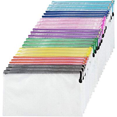 NORTHERN BROTHERS 24 Stück Dokumententasche A4 – Robuste Zipper Beutel, Wasserdichte Dokumentenbeutel mit Reißverschlüssen für Büro, Schule, Zuhause und Reisen, 8 Farben NORTHERN BROTHERS 24 Stück Dokumententasche A4 – Robuste Zipper Beutel, Wasserdichte Dokumentenbeutel mit Reißverschlüssen für Büro, Schule, Zuhause und Reisen, 8 Farben