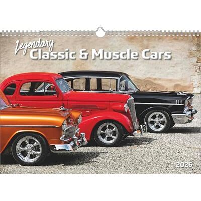 N NEUMANNVERLAGE N Neumann Legendary Classic & Muscle Cars 2026 – Wandkalender A3 (42x30 cm) mit 12 Monatsblättern, Spiralbindung & internationalem Kalendarium, Oldtimer- & Auto-Kalender für US-Muscle-Car-Fans N NEUMANNVERLAGE N Neumann Legendary Classic & Muscle Cars 2026 – Wandkalender A3 (42x30 cm) mit 12 Monatsblättern, Spiralbindung & internationalem Kalendarium, Oldtimer- & Auto-Kalender für US-Muscle-Car-Fans