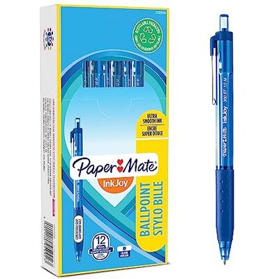 Paper Mate InkJoy 300RT Druckkugelschreiber mittlere Spitze (1,0mm) Blau 12 Stück Paper Mate InkJoy 300RT Druckkugelschreiber mittlere Spitze (1,0mm) Blau 12 Stück