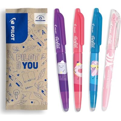 PILOT 3er-Set mit 3 FriXion Ball + 1 FriXion Light Textmarker Radierbare Stifte Limited Edition Sweet Paradise Nachfüllbare Rollerball Blaue Tinte Mittlere Spitze PILOT 3er-Set mit 3 FriXion Ball + 1 FriXion Light Textmarker Radierbare Stifte Limited Edition Sweet Paradise Nachfüllbare Rollerball Blaue Tinte Mittlere Spitze
