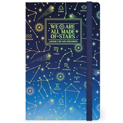 LEGAMI Notizbuch mit linierten Medium, Stars, 164 Seiten, Endtasche, letzte 24 Seiten herausnehmbar, elastischer Verschluss, abgerundete Ecken, FSCzertifiziertes Papier, 13x21 cm LEGAMI Notizbuch mit linierten Medium, Stars, 164 Seiten, Endtasche, letzte 24 Seiten herausnehmbar, elastischer Verschluss, abgerundete Ecken, FSCzertifiziertes Papier, 13x21 cm