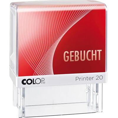COLOP 100672 Textstempel selbstfärbend: Gebucht, rot COLOP 100672 Textstempel selbstfärbend: Gebucht, rot