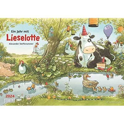 DUMONT Die Kuh Lieselotte 2024 ‒ Erfunden und illustriert von Alexander Steffensmeier ‒ Wandkalender für Kinder ‒ Format 42 x 29,7 cm DUMONT Die Kuh Lieselotte 2024 ‒ Erfunden und illustriert von Alexander Steffensmeier ‒ Wandkalender für Kinder ‒ Format 42 x 29,7 cm