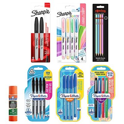 Paper Mate SharpierOtring & Elmer's Schreibwaren KugelschreiberGelschreiberMarkerTextmarkerHB-Stifte & Klebestift perfekt für Schule und Büro 23 Stück Paper Mate SharpierOtring & Elmer's Schreibwaren KugelschreiberGelschreiberMarkerTextmarkerHB-Stifte & Klebestift perfekt für Schule und Büro 23 Stück