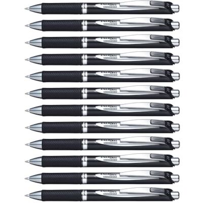 Pentel BLP77-AX EnerGel Xm Document, mit Druckmechanik, dokumentenecht und alterungsbeständig, 12 Stück, schwarz Pentel BLP77-AX EnerGel Xm Document, mit Druckmechanik, dokumentenecht und alterungsbeständig, 12 Stück, schwarz