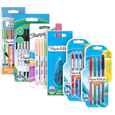 Paper Mate & Sharpie Stifte Set Schreibwaren KugelschreiberTextmarkerDruckbleistifte & Korrekturband Perfekt für Schule & Büro 26 Stück Paper Mate & Sharpie Stifte Set Schreibwaren KugelschreiberTextmarkerDruckbleistifte & Korrekturband Perfekt für Schule & Büro 26 Stück