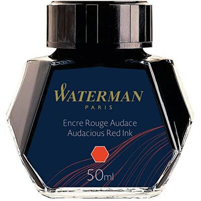 Waterman Füllertinte im Tintenfass Audacious Red Tintenflacon mit 50 ml Waterman Füllertinte im Tintenfass Audacious Red Tintenflacon mit 50 ml