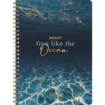 BRUNNEN Schülerkalender Style 2026/2027 "Ocean" A5, Kunststoff: 2 Seiten = 1 Woche ; Kalendarium: August 2026 bis Juli 2027 BRUNNEN Schülerkalender Style 2026/2027 "Ocean" A5, Kunststoff: 2 Seiten = 1 Woche ; Kalendarium: August 2026 bis Juli 2027